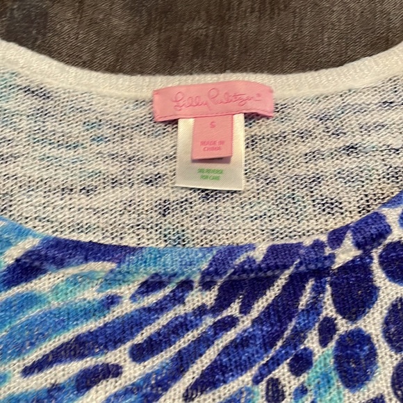 Lilly Pulitzer Blue and White Tunic Top - Picture 5 of 6
